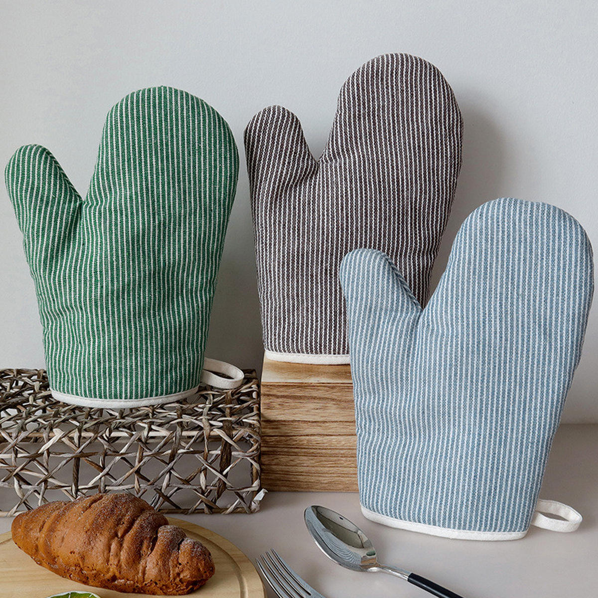 OFENHANDSCHUHE - 19 x 26 cm - Braun - 1 Stück - Braun, Textil (26/19cm)