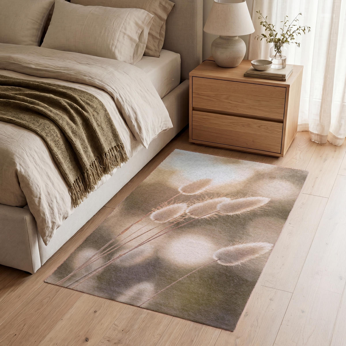 KOBERCE - Chvostoskok - Biely - Slnečné svetlo - 90x150 cm - béžová, textil/plast (90/0.4cm) - OnlyWow