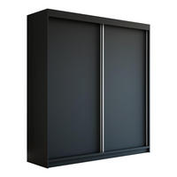 SCHWEBETÜRENSCHRANK 180 CM PAX Farbe: Schwarz / schwarz / schwarz - Schwarz, Holzwerkstoff (180/215/59.5cm) - A&J MöbelLand