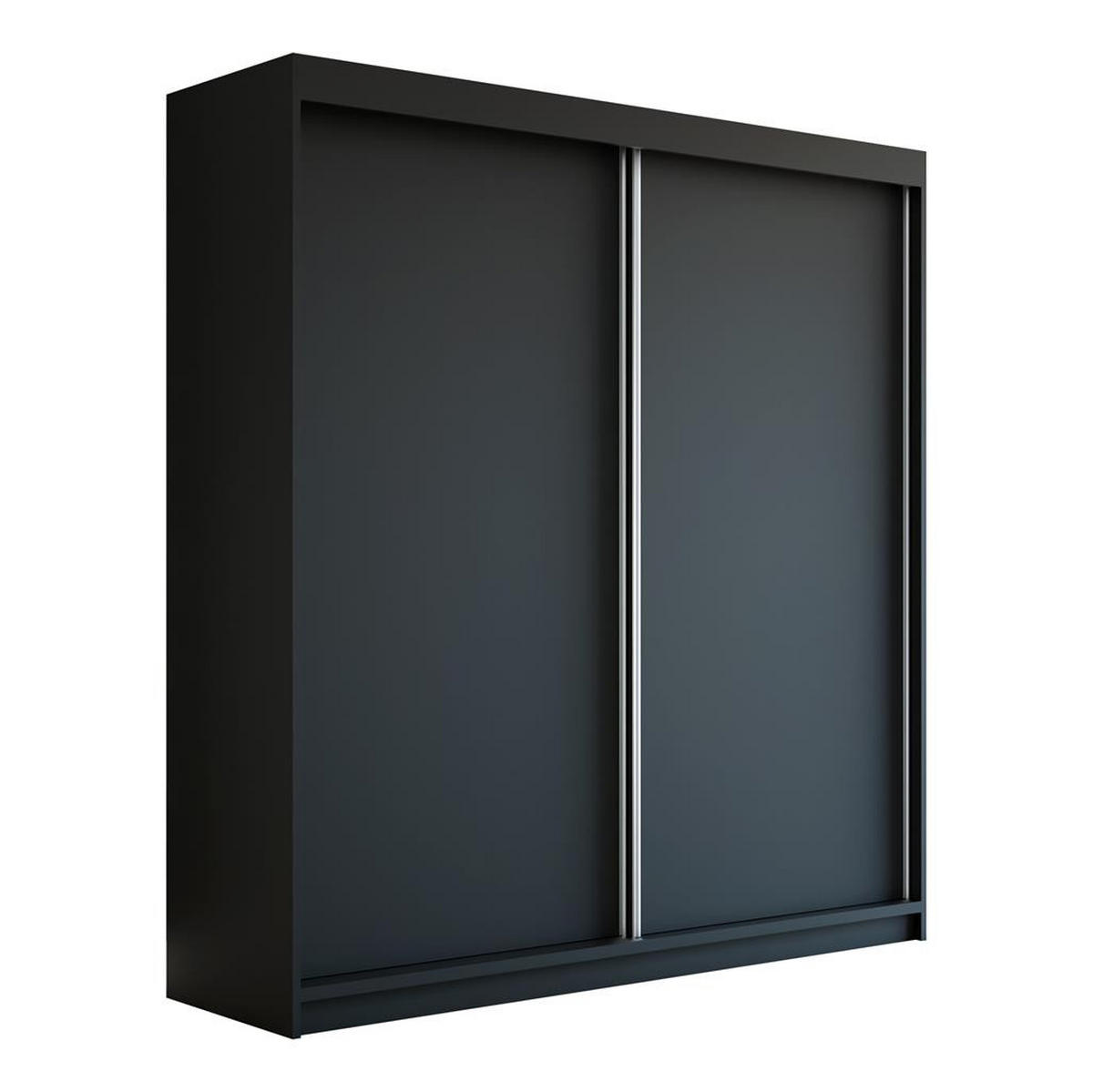 SCHWEBETÜRENSCHRANK 180 CM PAX Farbe: Schwarz / schwarz / schwarz - Schwarz, Holzwerkstoff (180/215/59.5cm) - A&J MöbelLand