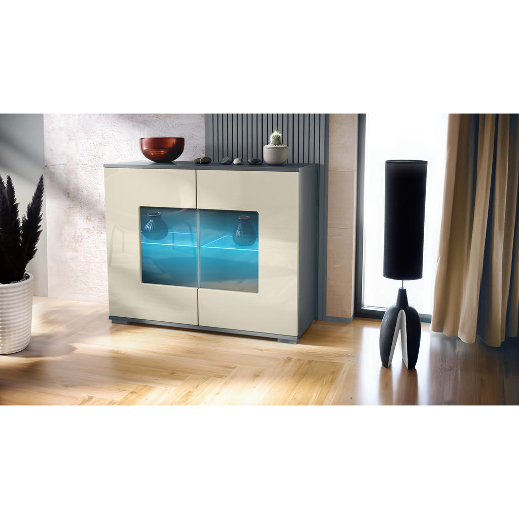 Thumbnail - Vladon Kommode, Creme, Holzwerkstoff, 92.5x75.5x35 cm, Wohnzimmer, Kommoden & Sideboards, Kommoden
