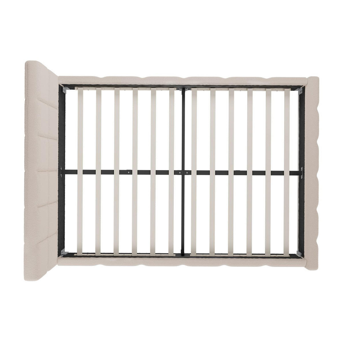 POLSTERBETT Florenz beige 140x200 cm - Beige, Holz (140/200cm) - Juskys