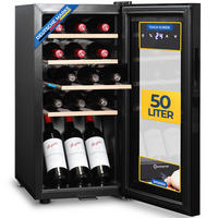 WEINKÜHLSCHRANK WK 50 - Schwarz, Metall (34.5/69cm) - Sommertal