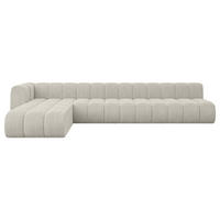ECKSOFA modulares Sofa Darnel-L3 - 387x177x70 cm Creme - Hellgrau/Creme, Holzwerkstoff/Textil (387/177cm) - ALTDECOR
