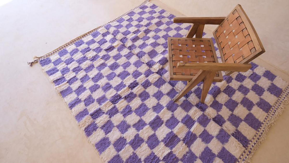 BERBERTEPPICH aus reiner Wolle 209x 253 cm - Lila, Naturmaterialien (209/253cm) - AFK Living