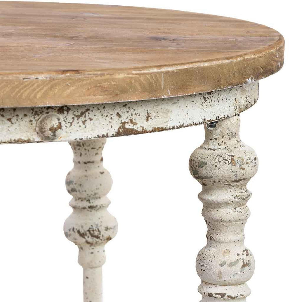 RUNDTISCH aus Holz mit gealtertem Finish 76x76x83h cm - Braun, Holz (76/76/83cm) - Wanderlust