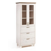 VITRINE 183x74 cm - Dunkelbraun/Weiß, Holz (74/183/47cm) - MSL wooden furniture