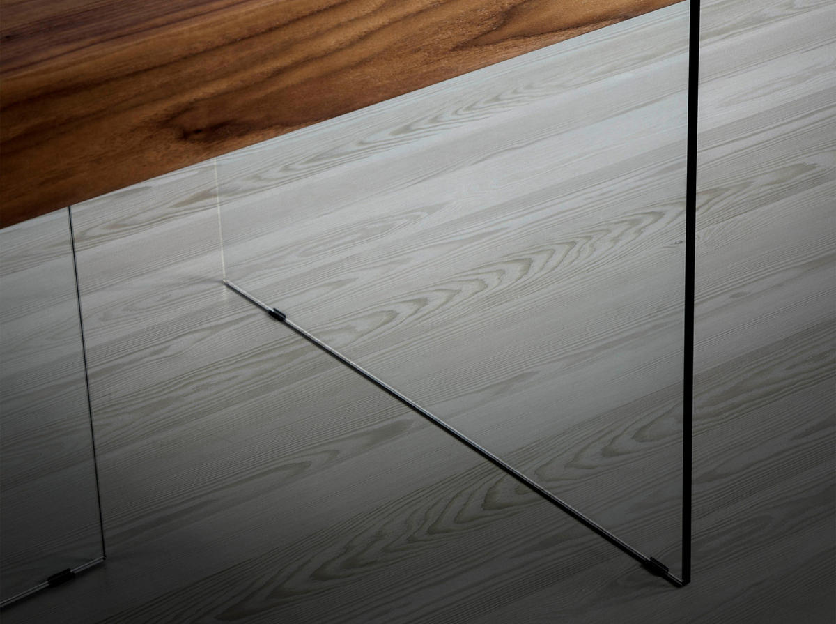 ESSTISCH Rechteckig Glas Walnuss 200/100/75 cm - Transparent/Walnussfarben, Glas/Holz (100/200/75cm) - ANGEL CERDA