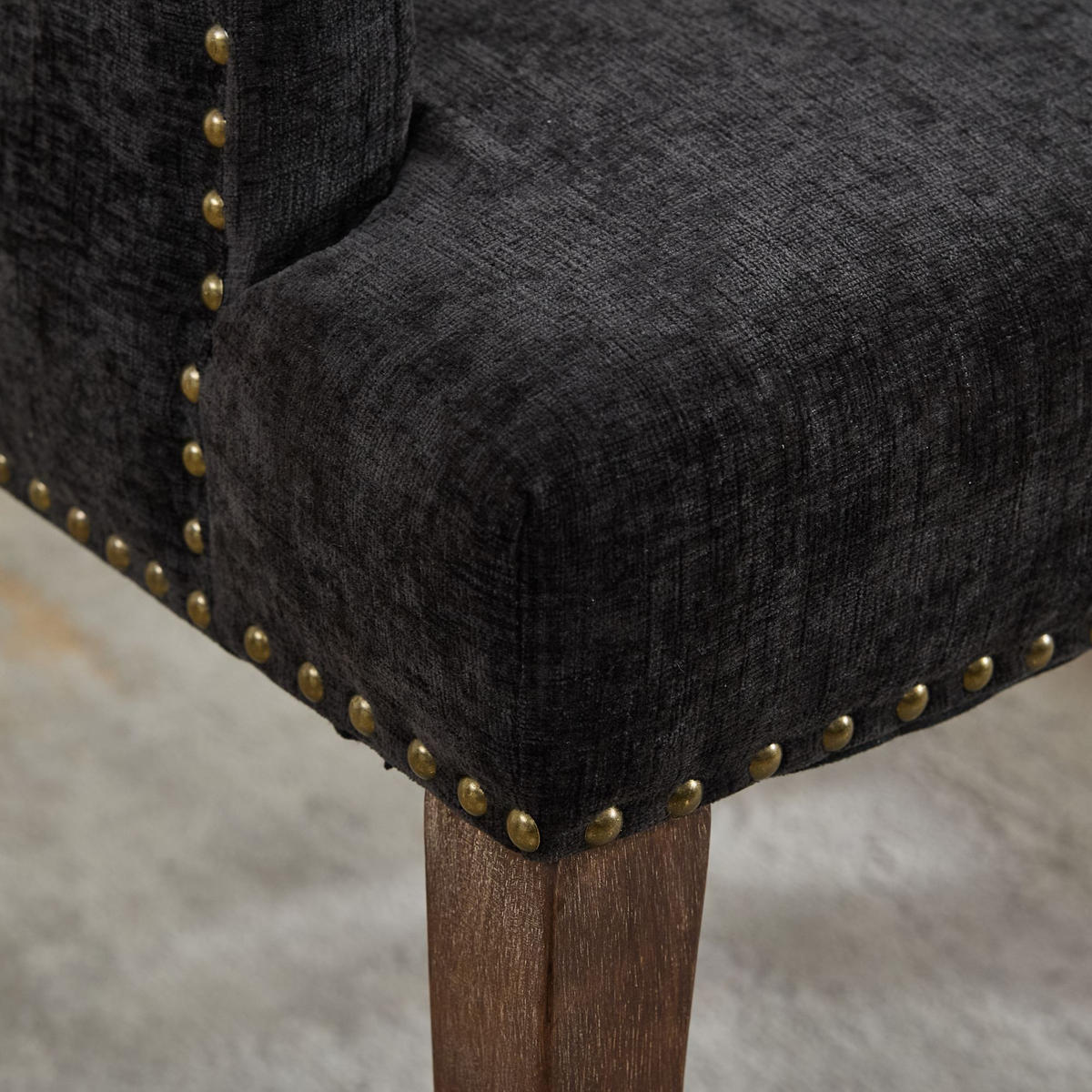 ARMLEHNSTUHL DE-36357 mit Chenille-Bezug Anthrazitgrau - Anthrazit, Holz (57/100.5/69cm) - ComfortXL