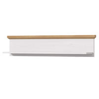 WANDBOARD Lärche weiß, Eiche Artisan 110 cm, Wandregal im Landhaus-Stil - Eiche Artisan/Weiß, Holzwerkstoff/Metall (110/23/18cm) - Inn.Furn