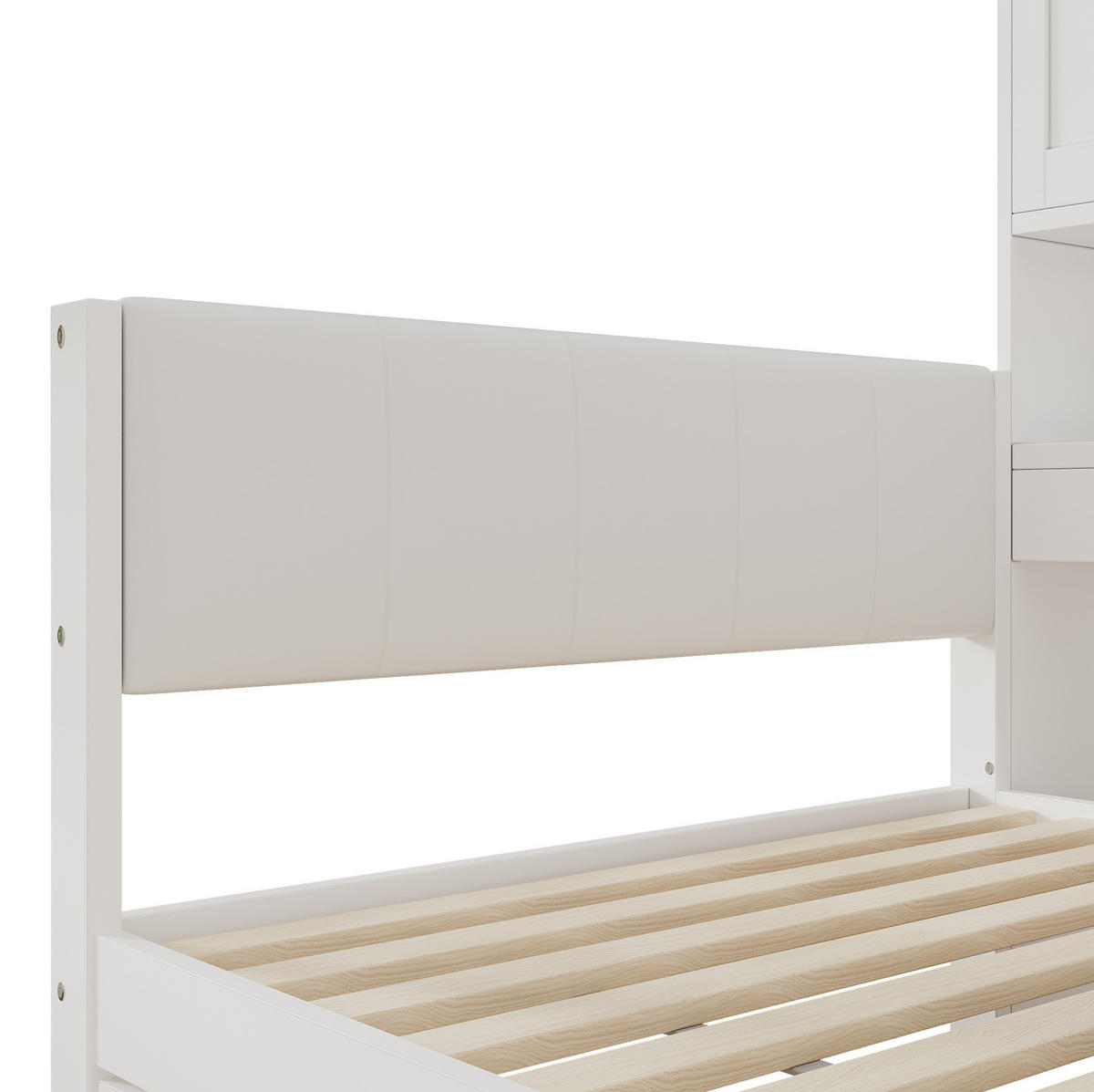POSTEĽ 90/200 cm s úložným priestorom, LED svetlom a USB, biela - biela, kompozitné drevo (90/200cm) - Flora Grace
