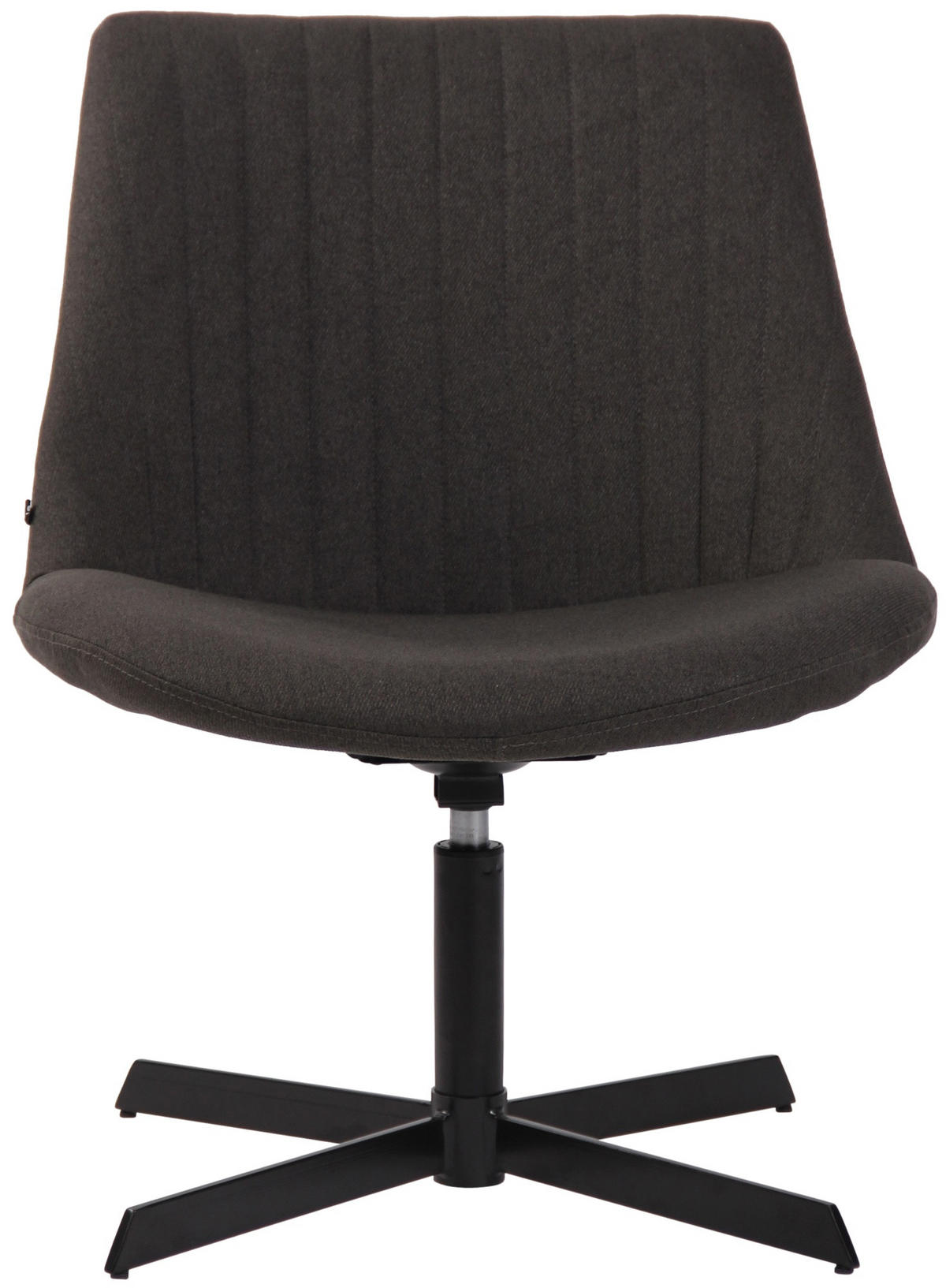 DREHSTUHL Stoff dunkelgrau - Dunkelgrau/Schwarz, Textil/Metall (63/79/71cm) - CLP