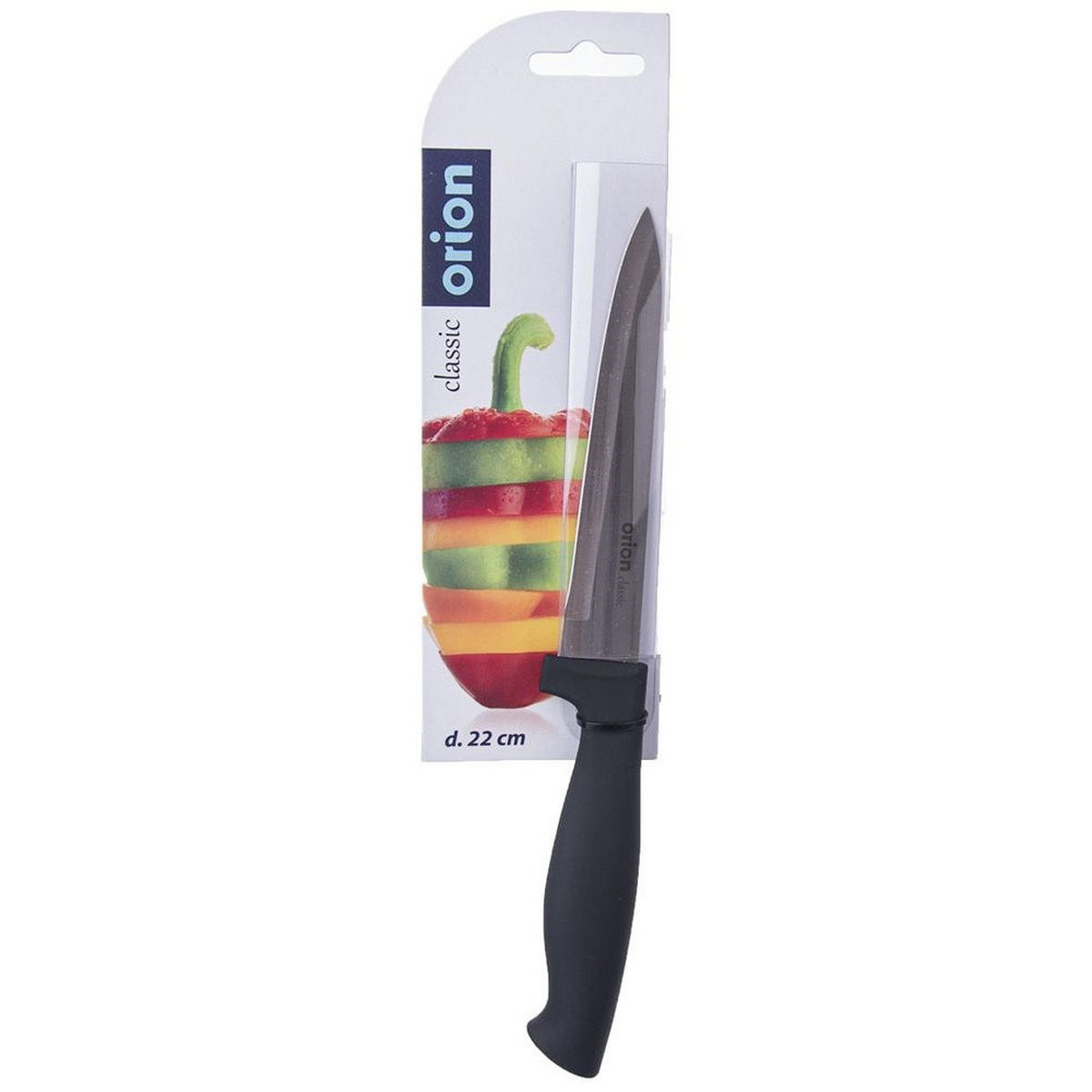 KÜCHENMESSER CLASSIC Schwarz Silber - Schwarz, Metall (22cm) - Orion 
