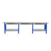 WERKBANK Buffalo Wood mit 3x Schublade HxBxT 86,5 x 300 x 75 cm Traglast 1000 kg Blau - Blau, Metall (300/86.5/75cm) - PROREGAL