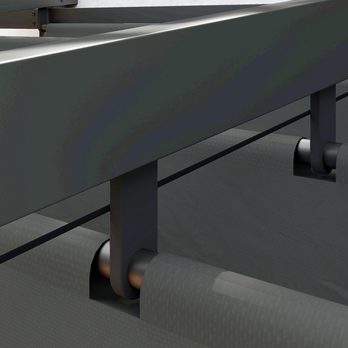 PERGOLA aus Polyester 297x297x200/230 cm in Dunkelgrau mit ausziehbarem Dach - Dunkelgrau, Textil (297/230/297cm) - Modfu