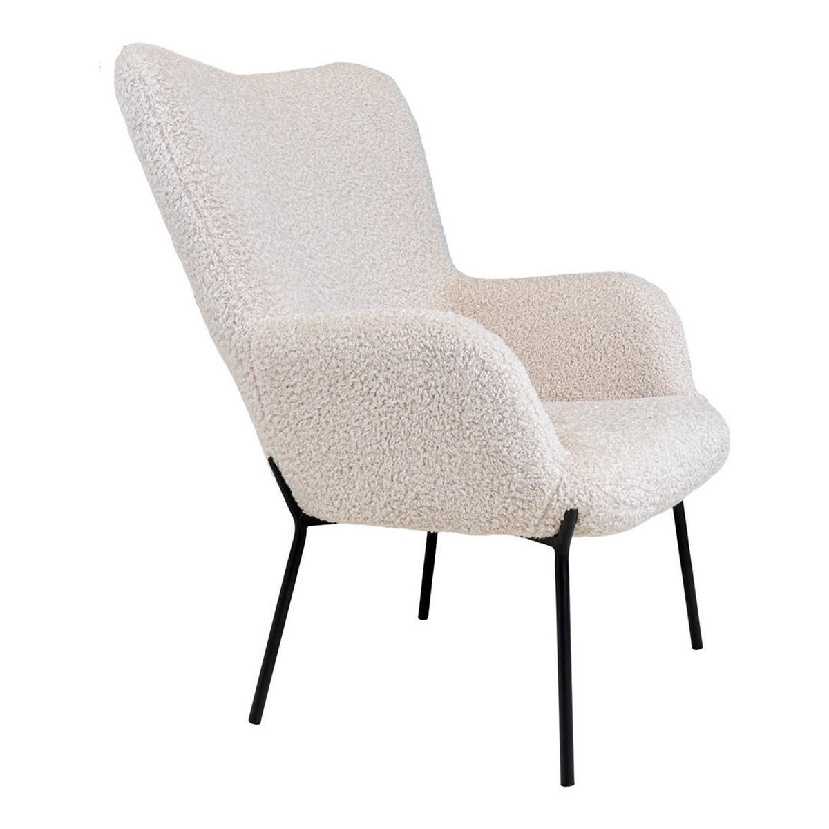 FÅTÖLJ Glasgow för 1 person 70 x 79 x 98 cm – vit - Vit, Träbaserade material/Textil (70/98/79cm) - ebuy24