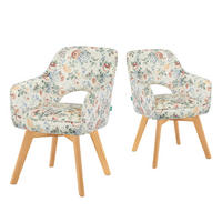 DREHSTUHL Mika-Mara 2er-Set - Honigeiche/Multicolor, Eichenholz/Holz (60/87/65cm) - DUBI Möbel