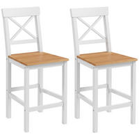 BARHOCKER 2er-Set Naturfarben 46.0/41.0/97.5 cm - Naturfarben, Holz (41/97.5/46cm)