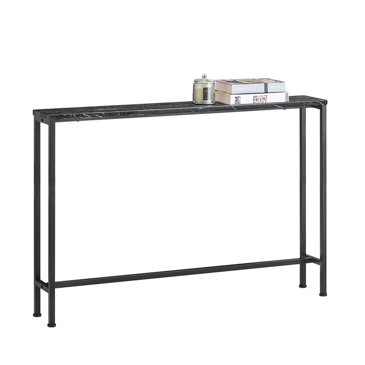 KONSOLENTISCH Schwarz - Schwarz, Holzwerkstoff/Metall (20/120/80cm) - SoBuy