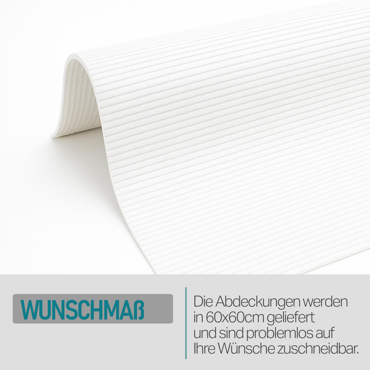 WASCHMASCHINENAUFLAGE 60x60 cm Weiß - Weiß, Kunststoff (60/60cm) - Bestlivings