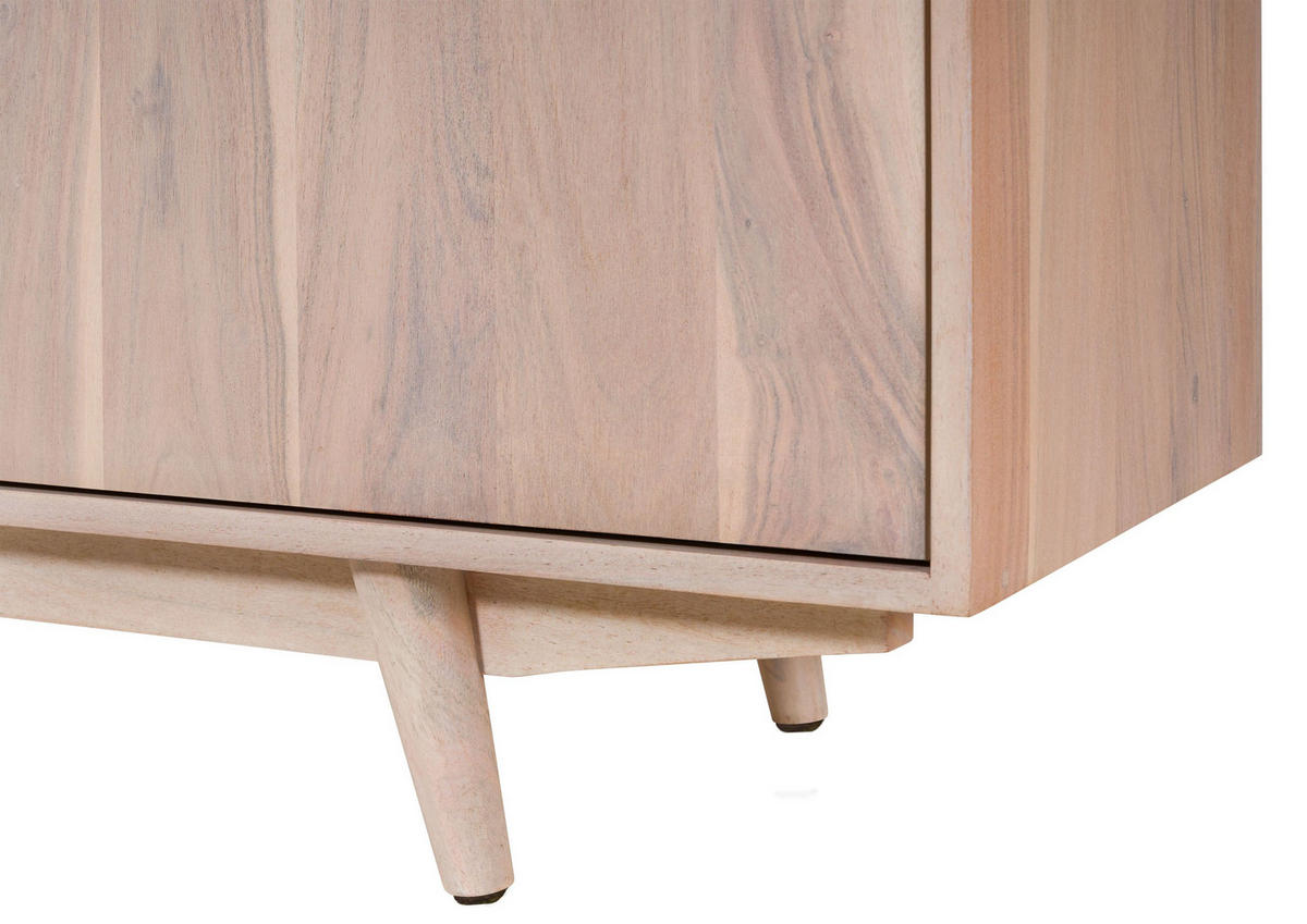 TV-BOARD Akazie 235x40x49 weiß lackiert MOSAYK #219 - Weiß, Holzwerkstoff (235/49/40cm) - Massivmoebel24