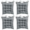 SITZKISSEN Basic 46/46 cm 4er-Set - Grau, Textil (46/6/46cm) - Madison