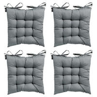 SITZKISSEN Basic 46/46 cm 4er-Set - Grau, Textil (46/6/46cm) - Madison