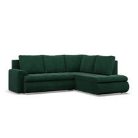 ECKSOFA RECHTS MIT SCHLAFFUNKTION FORESTA, Cord - Dunkelgrün - Grün, Textil (230/200cm) - Mebligo