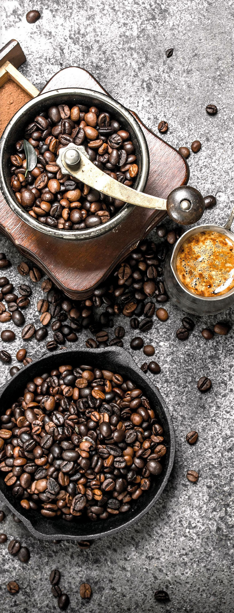 GLASBILD 30x80 cm Küche Kaffee braun - Anthrazit, Glas (30/80cm) - artissimo