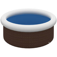 AUFSTELLPOOL, Braun, PVC - Braun, Kunststoff (300/76/300cm) - Outsunny