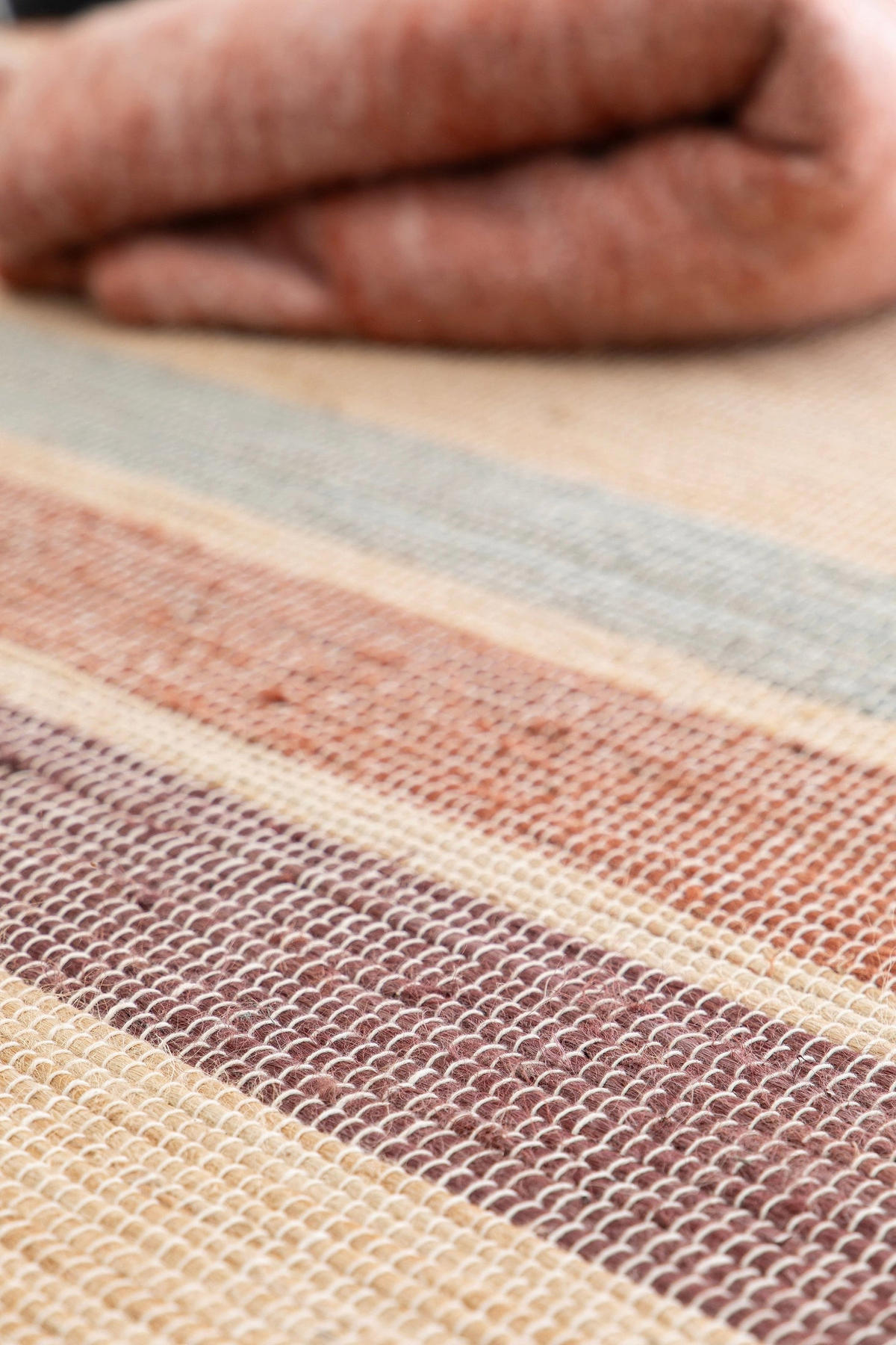 DESIGN-TEPPICH aus handgewebter Jute mehrfarbig - Multicolor, Naturmaterialien (200/290cm) - AFK Living