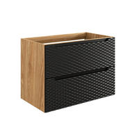 SKRINKA POD UMÝVADLO 80cm Elora Čierna a drevo - čierna, kompozitné drevo (80/57/46cm) - Petits-meubles