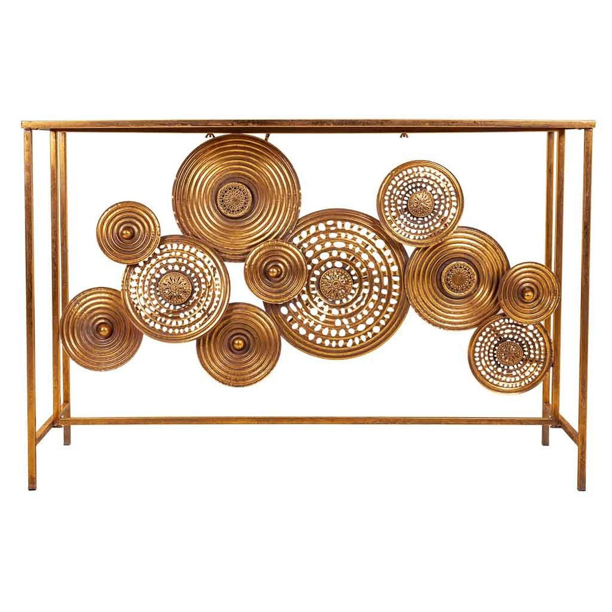 KONSOLENTISCH aus Metall, golden, 120x40x80cm - Goldfarben, Metall (40/120/80cm) - Wanderlust