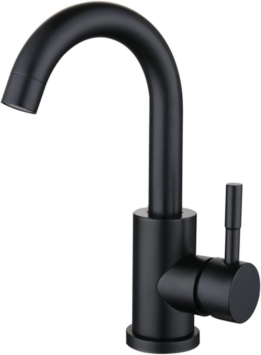 WASCHTISCHARMATUR ,Badezimmerhahn, 360° schwenkbarer - Schwarz, Metall (27/15/15cm) - BELZ