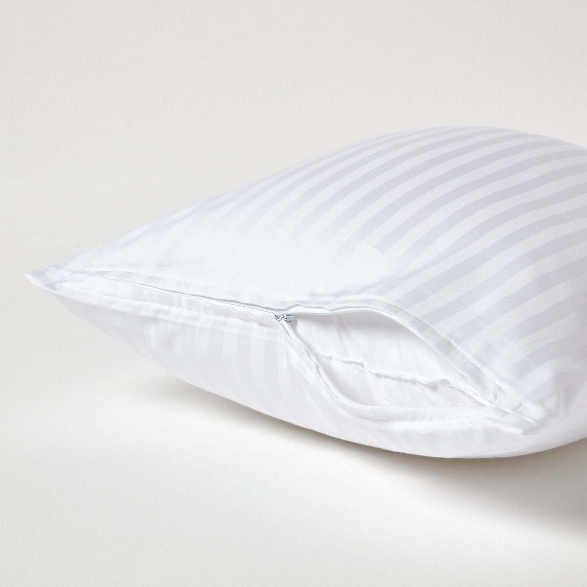 KISSENBEZUG Damast, Ägyptische Baumwolle, Fadendichte 330 - Weiß, Textil (40/40cm) - Homescapes