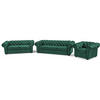 SITZGARNITUR Chester 3+2+1 im Chesterfield-Stil, Dunkelgrün - Dunkelgrün, Textil (252/82/92cm) - Beautysofa
