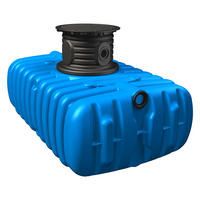 S Flachtank 1500 L inkl. Schachtverlängerung - Blau, Kunststoff (132/75/210cm) - 4rain