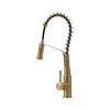 KÜCHENARMATUR Ausziehbar Brausekopf Einhandgriff Schwarz Gold - Goldfarben, Metall (22/50/4cm) - Livingandhome