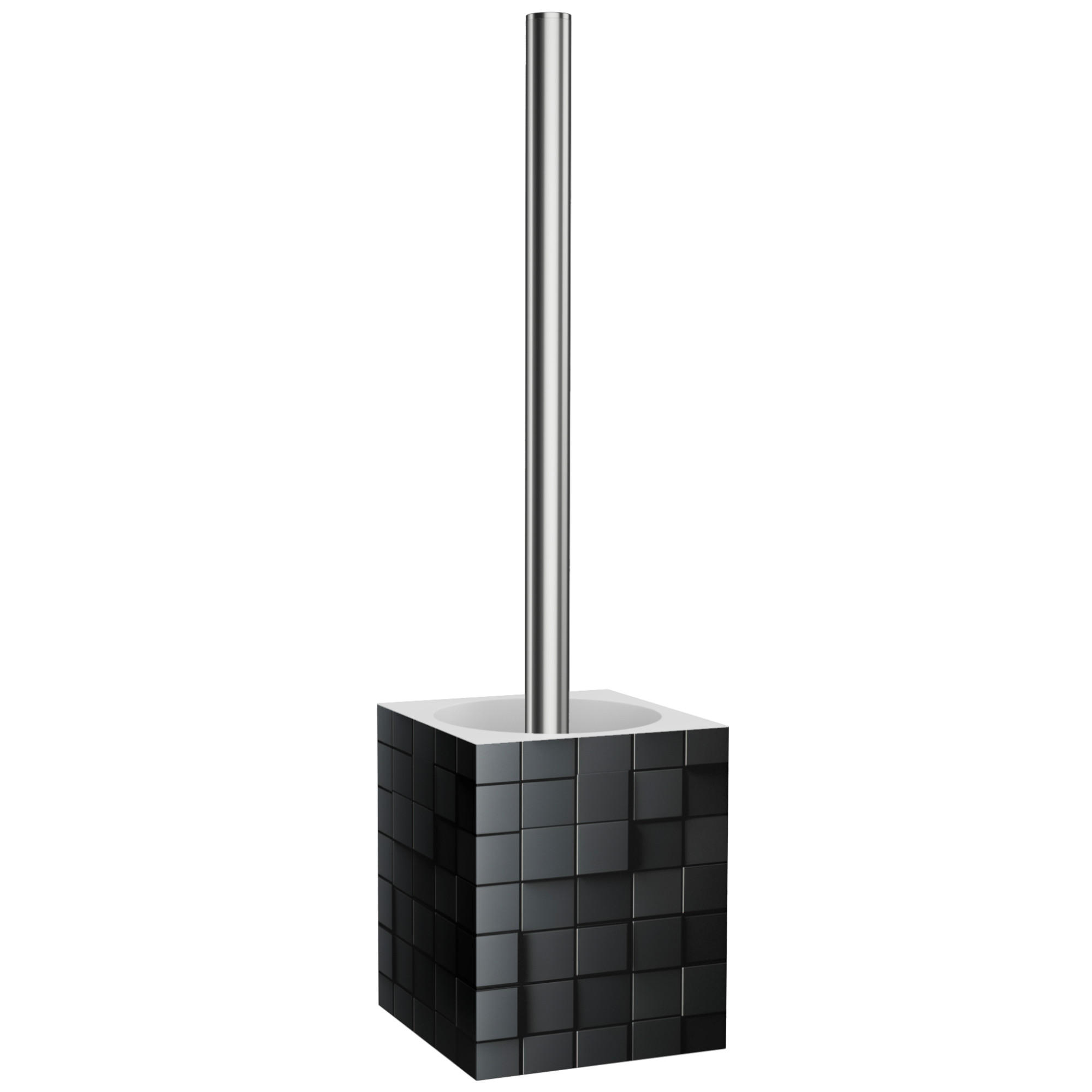 WC-BÜRSTE Cube - Schwarz, Kunststoff (10/37/10cm) - Sanilo