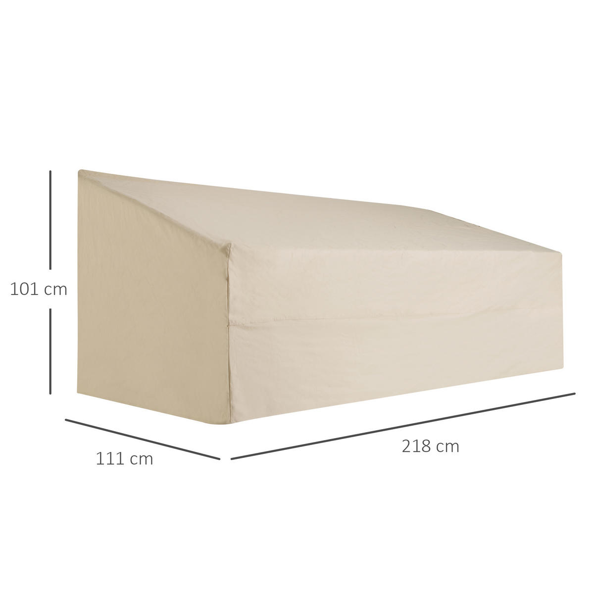 SESSELAUFLAGEN Beige 1 Stück - Beige, Kunststoff (111/101/218cm) - GiPP