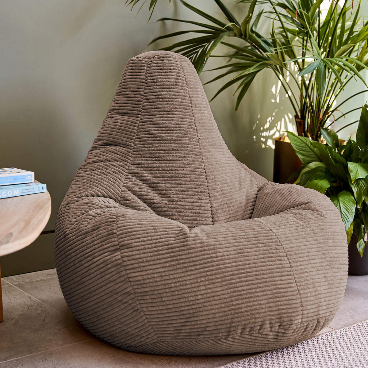 SITZSACK Sessel aus Cord 2-tlg. - Mokka, Kunststoff (90/73/84cm) - icon