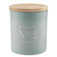 DUFTKERZE Home & Soul No. 2 Summer Rain - Hellblau, Holz/Paraffin (9cm) - Butlers