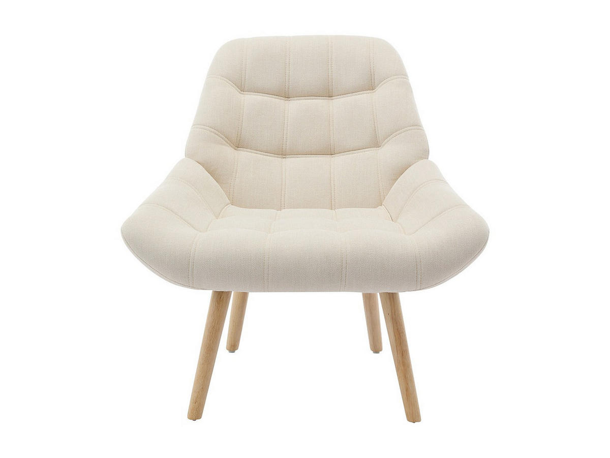 SESSEL - Stoff - Beige - LUOSTO - Beige, Textil (87/83/79cm) - Vente-Unique