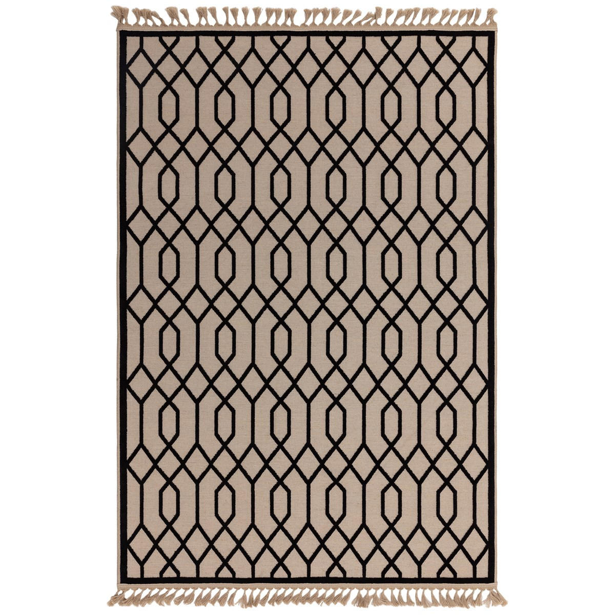 Novatrend Teppich Schwarz 160x230 cm