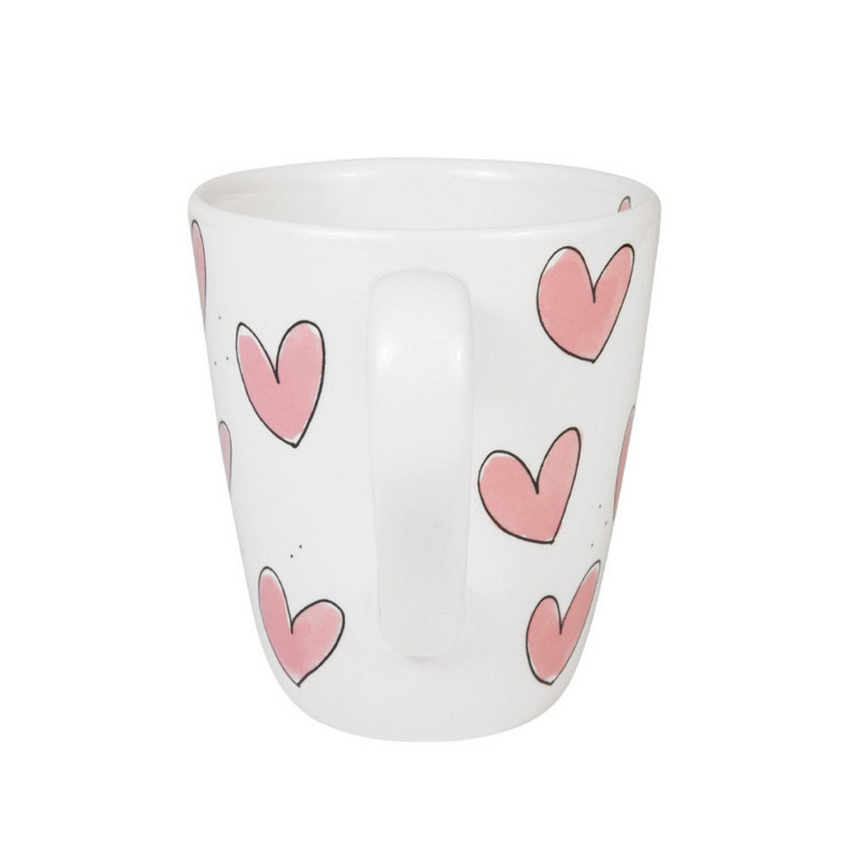 BECHER Rosa Herzen in Rosa - 350 ml - Multicolor, Keramik (0.35L) - Blond Amsterdam