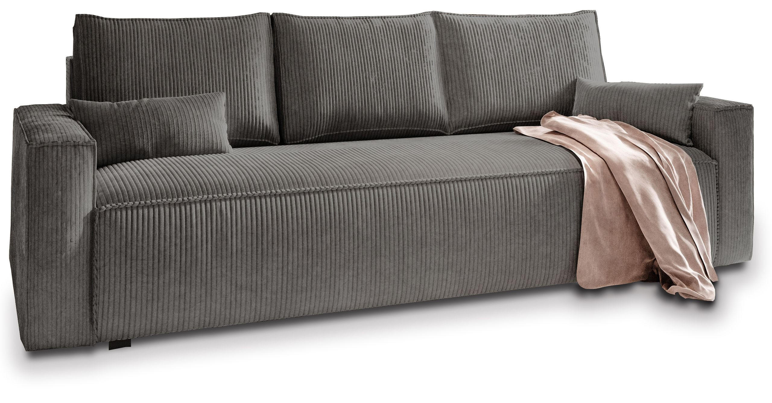 Masseno Bettsofa Graphit 232x83x87 cm