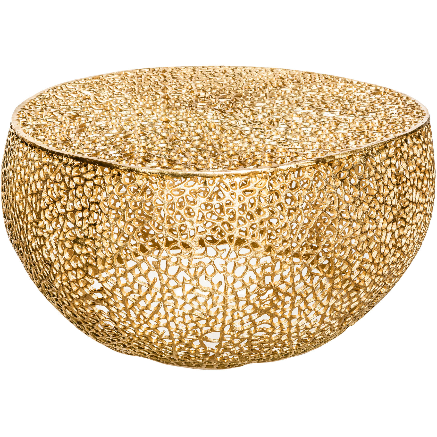 COUCHTISCH ABSTRACT LEAF Metall Gold 80 cm - Goldfarben, Metall (78/80/41cm) - riess-ambiente