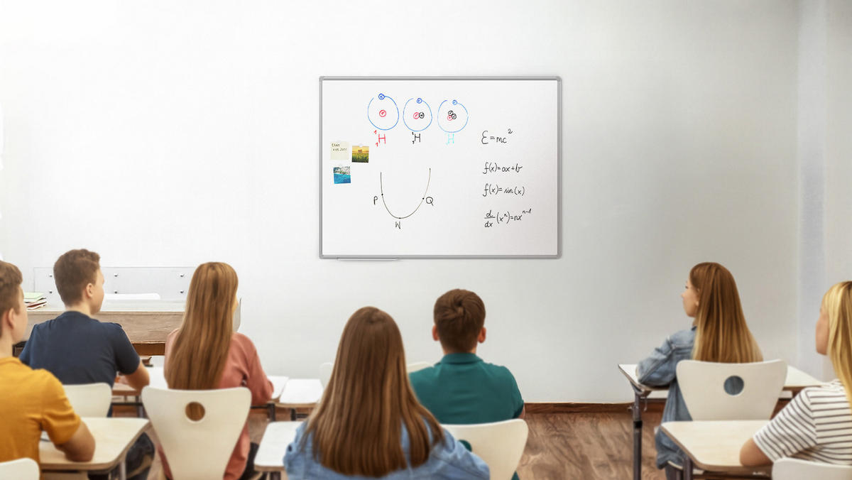 KERAMIKTAFEL, magnetisch, emaliert P3 120x90cm mit Premium EXPO Aluminiumrahmen - Weiß, Metall (120/90/1.6cm) - ALLboards