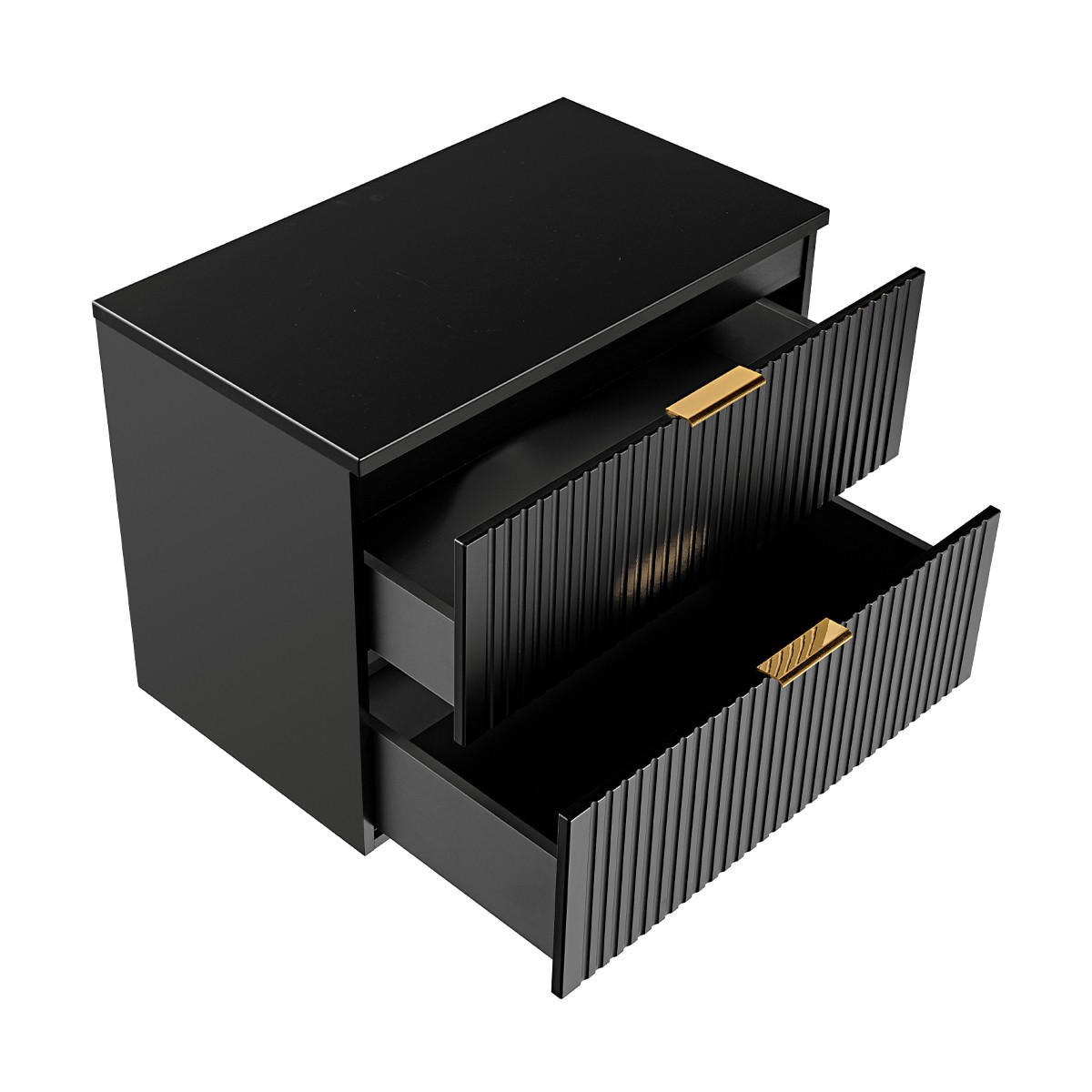 WASCHTISCHUNTERSCHRANK 80.6cm Adriel Mattschwarz - Schwarz, Holzwerkstoff (80.6/59/46cm) - Petits-meubles