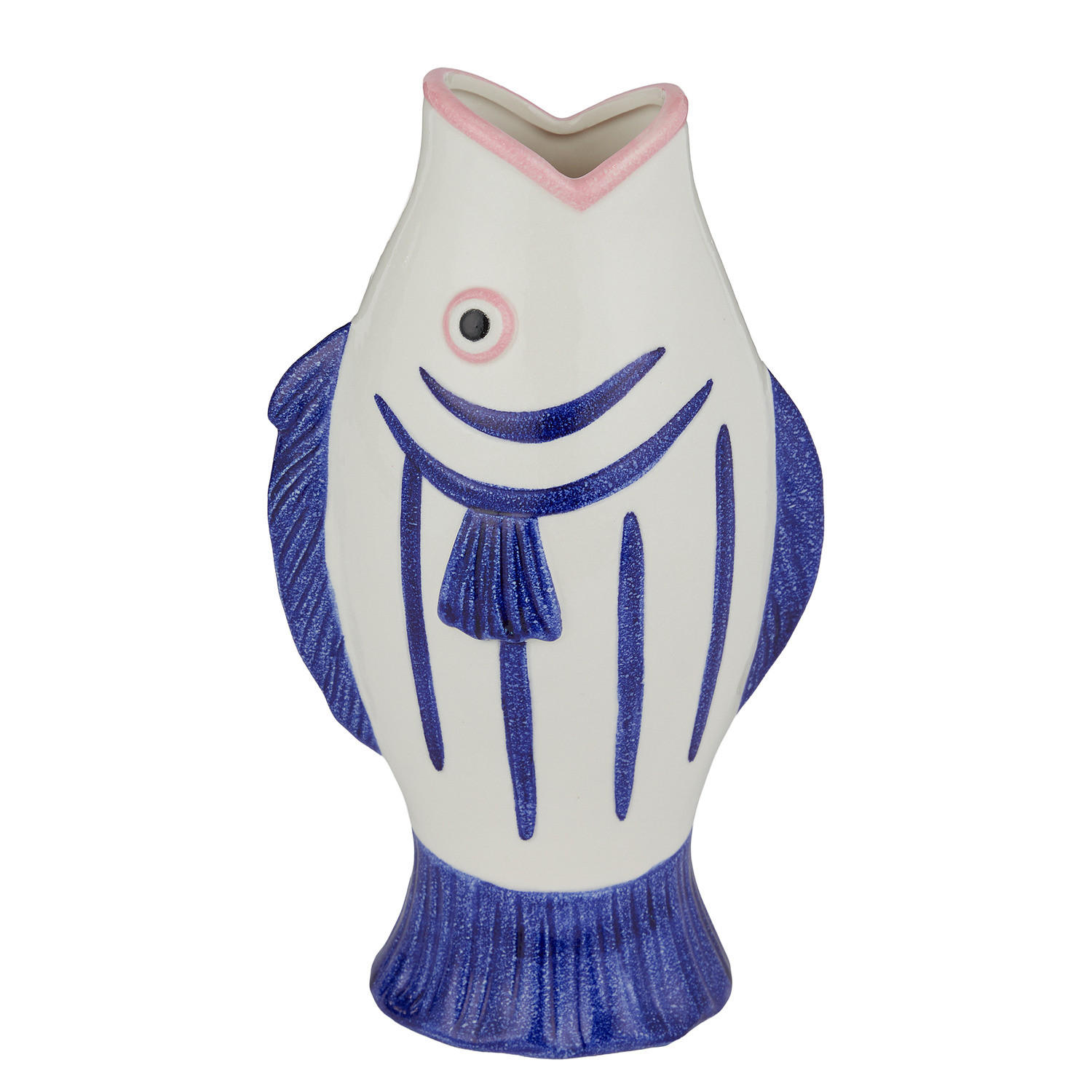 VASE Bacalhau Fisch 15cm - Blau, Keramik (15cm) - Butlers